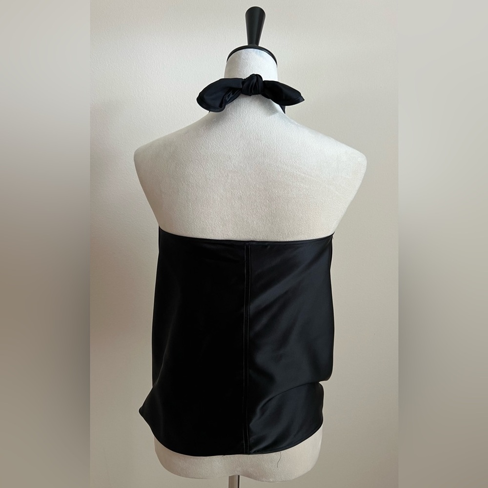 NWOT. Ramy Brook “Harriett” Silk Halter Top- Black - Picture 12 of 14